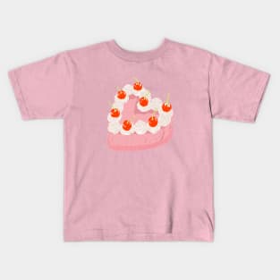 Cute pink cake, pastel birthday baking design Kids T-Shirt